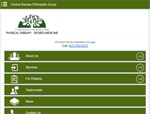 Tablet Screenshot of centralksphysicaltherapy.com